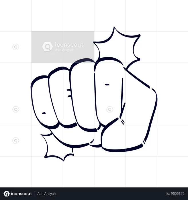 Fist Bump Hand Gesture  Illustration