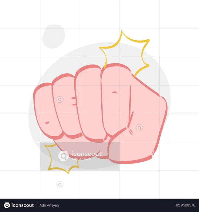 Fist Bump Hand Gesture  Illustration