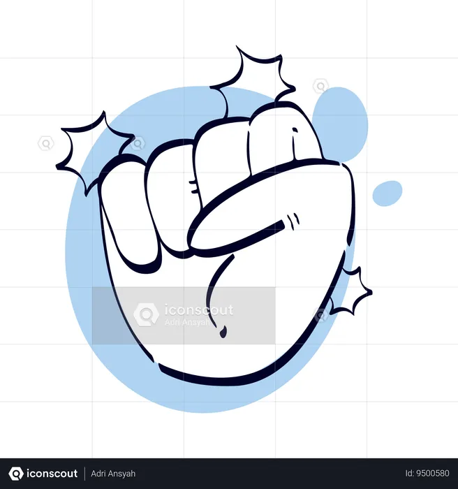 Fist Hand Gesture  Illustration