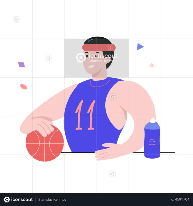 Fit basketball player  Illustration