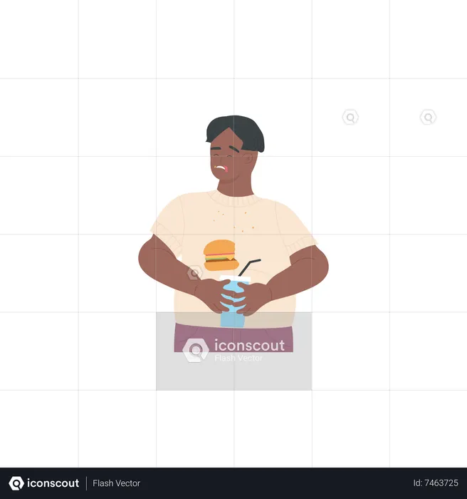 Fit Man sente fome  Ilustração