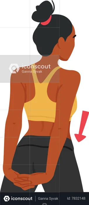 Fit Woman Stretches Shoulders And Hands  Illustration