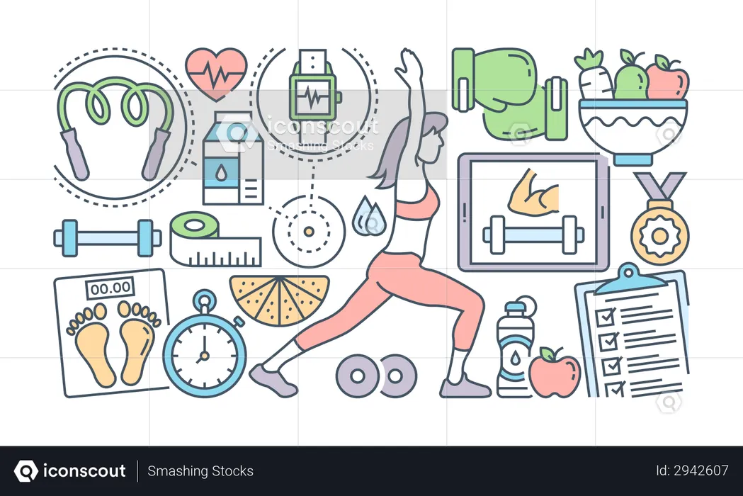 Fitness  Illustration