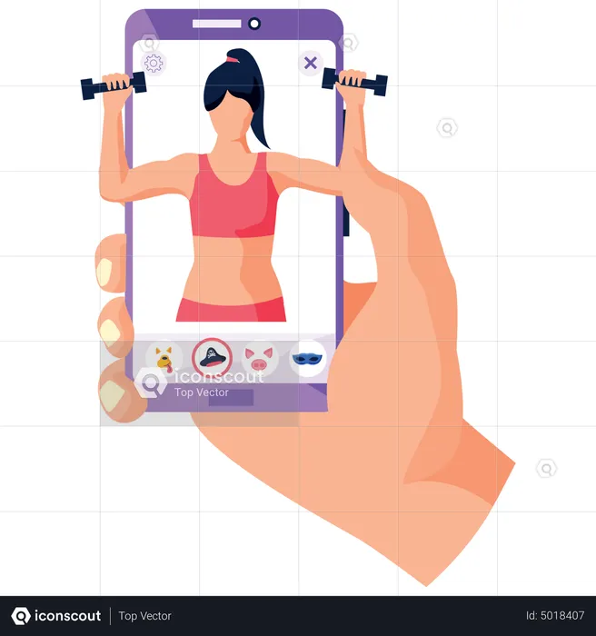 Fitness App  Illustration