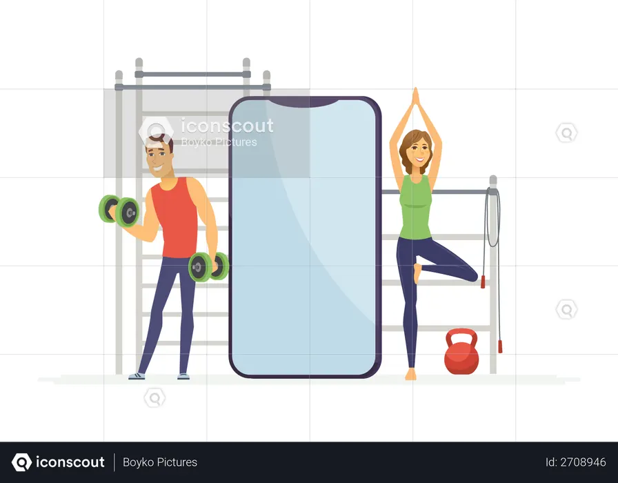 Fitness app  Illustration