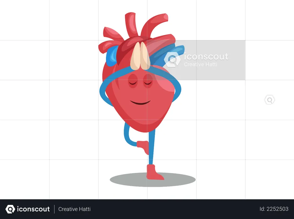 Fitness benefit to heart  Illustration