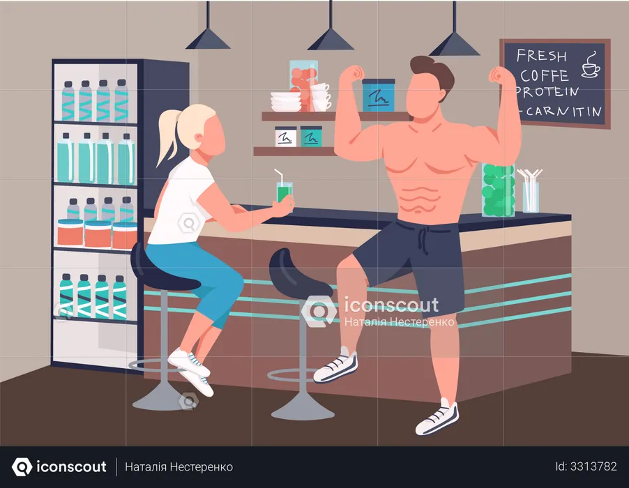 Fitness culture  Illustration