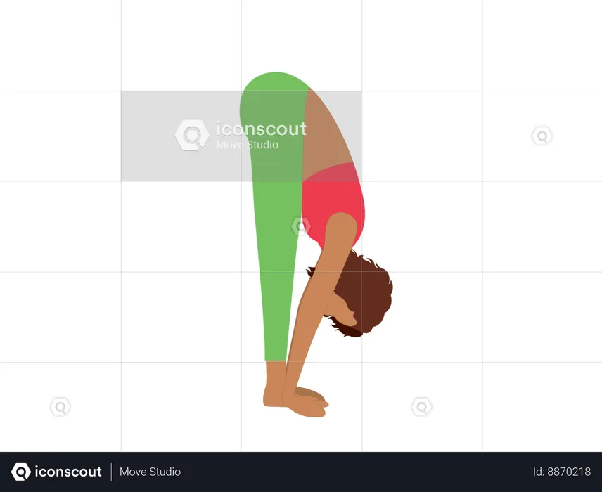 Fitness girl doing yoga  Illustration