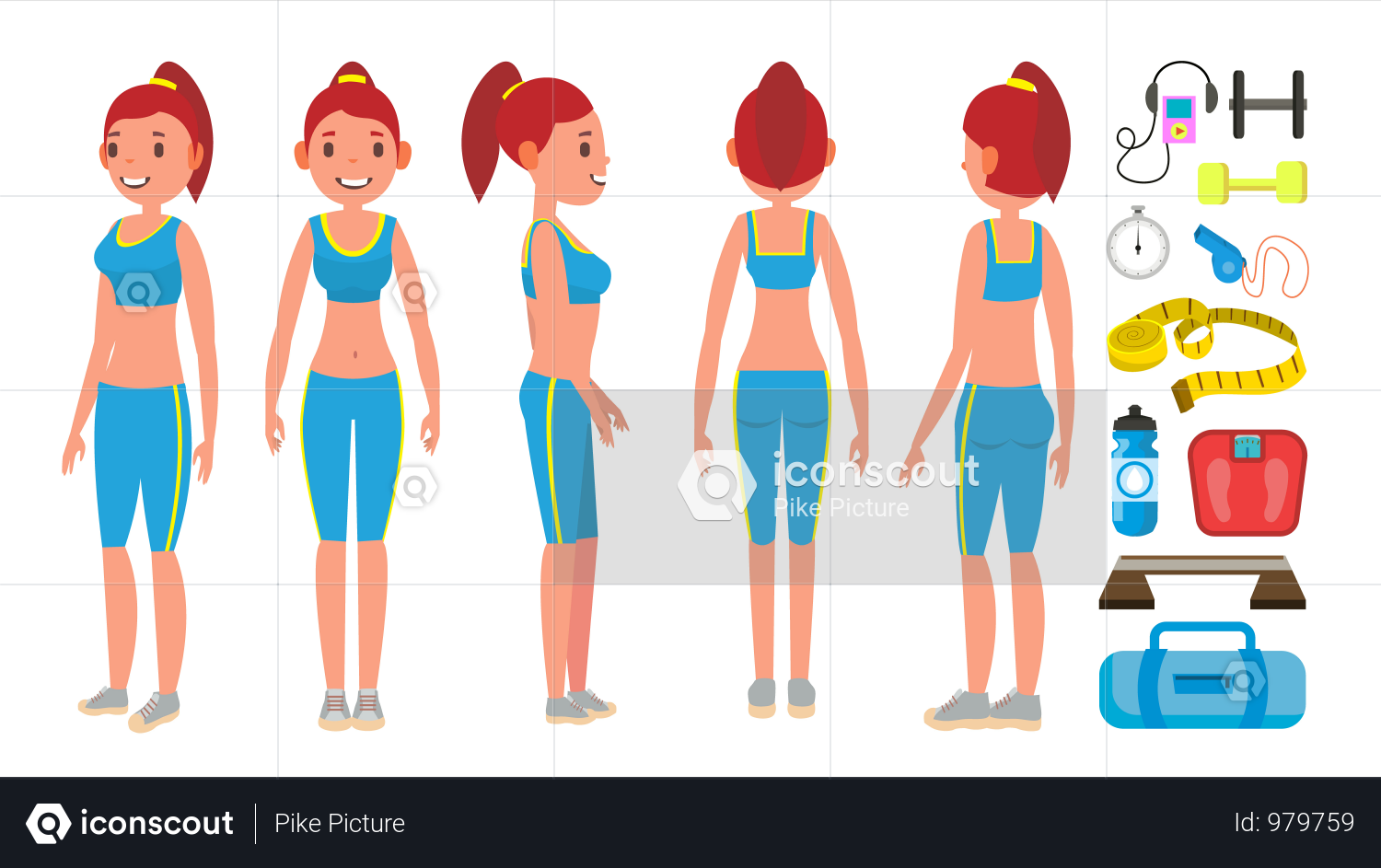 Premium Vector | Woman character constructor businesswoman different views  poses emotions animation_ai_generated