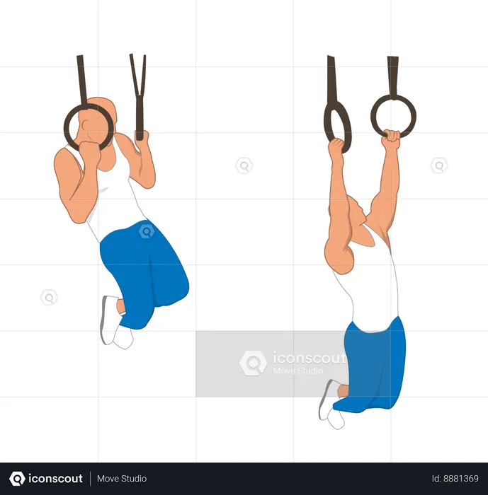 Homem fitness fazendo flexões  Ilustração