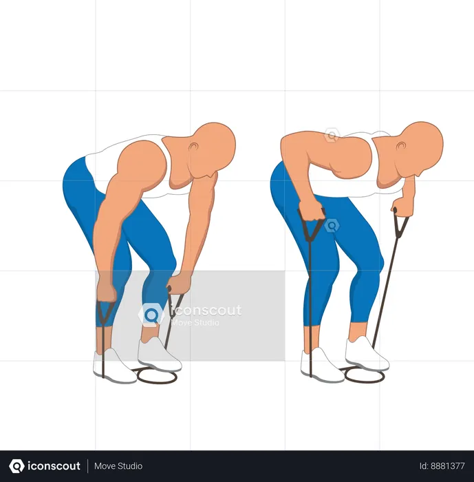 Homme de remise en forme faisant des étirements du dos  Illustration