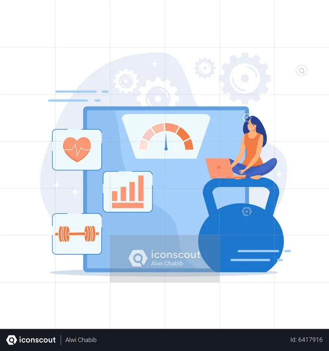 Fitness-Software  Illustration