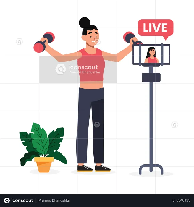 Fitness trainer  Illustration