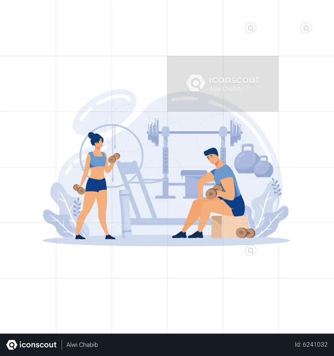Fitness trainer  Illustration