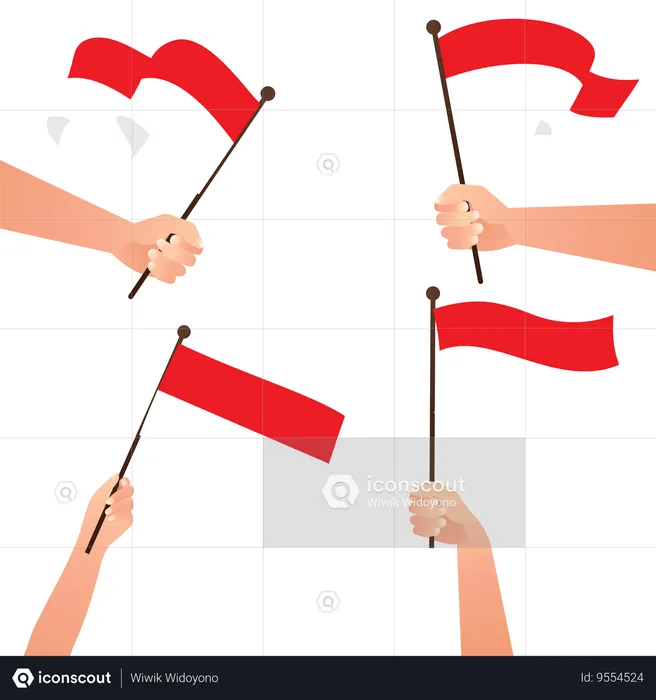 Flag of indonesia Flag Illustration