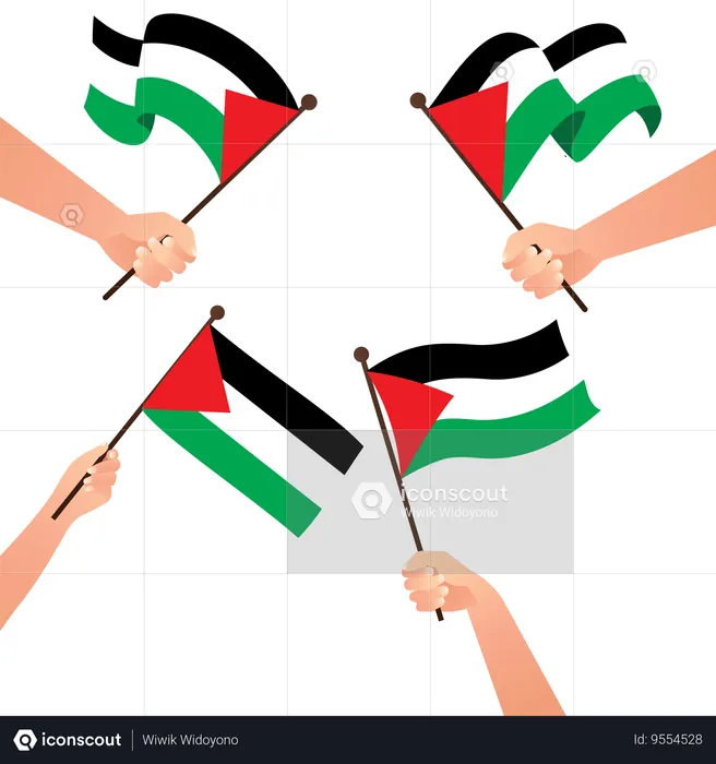 Flag of palestine Flag Illustration