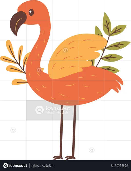 Flamingo fofo  Ilustração