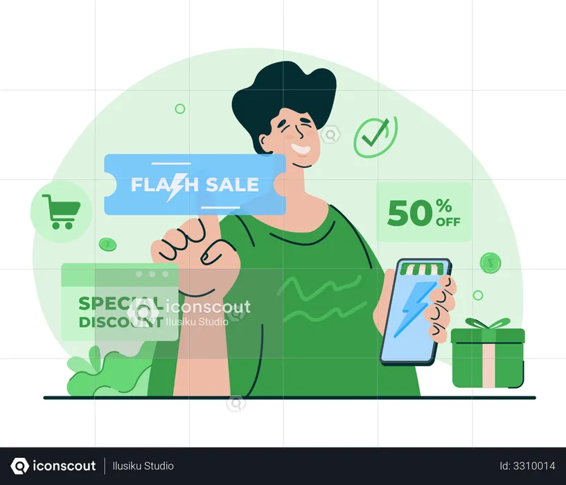 Flash sale offer  Illustration