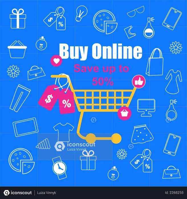 Flash sale on online shopping  Illustration