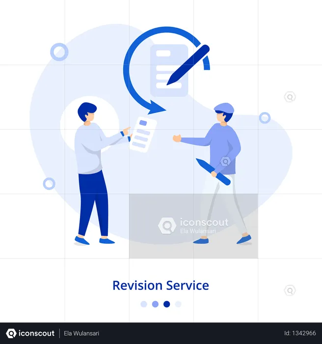 Flat Illustration Revision Service  Illustration