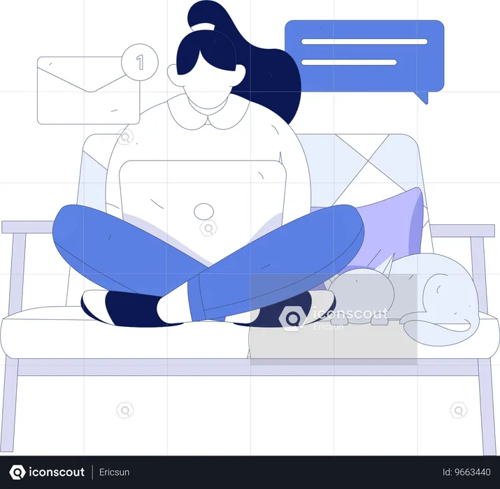 Flexible work by employee  Illustration