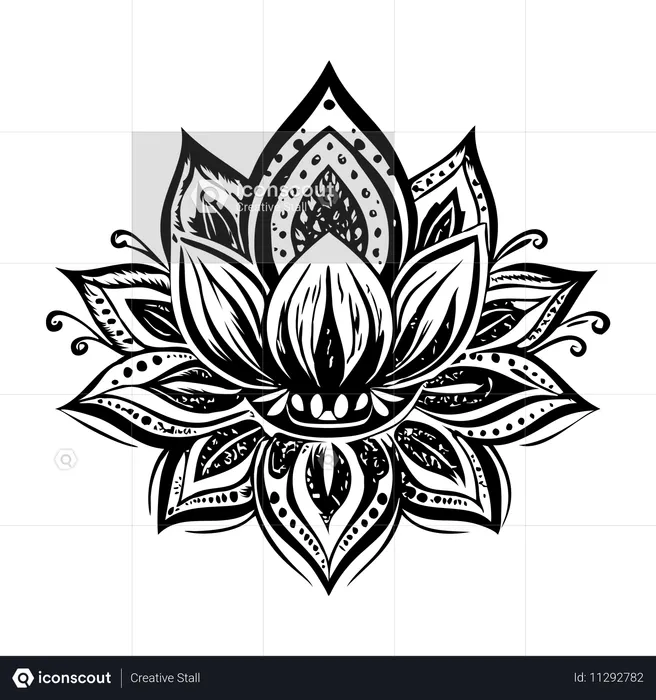 Flor de Lotus  Ilustração