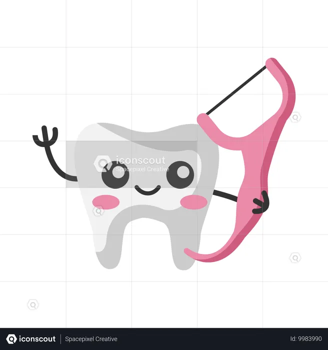 Flossing Time  Illustration