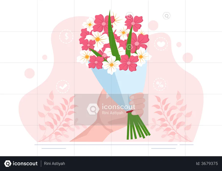 Flower bokeh  Illustration