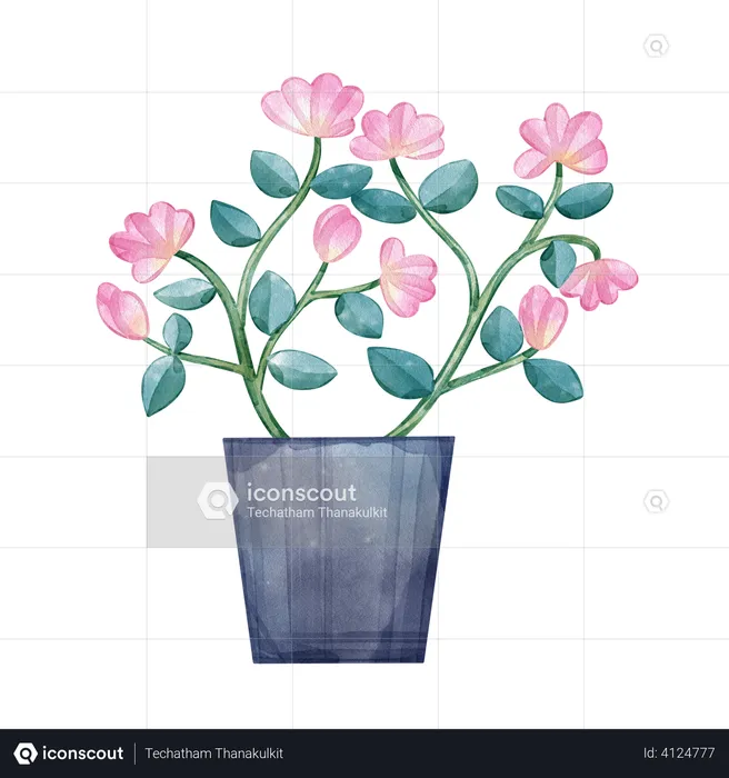 Flower in vase  Illustration