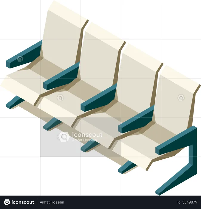 Wartesitz für Flughafen  Illustration