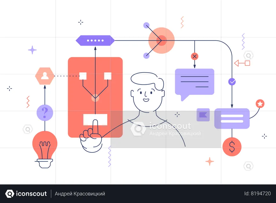 Flujo de trabajo empresarial  Ilustración