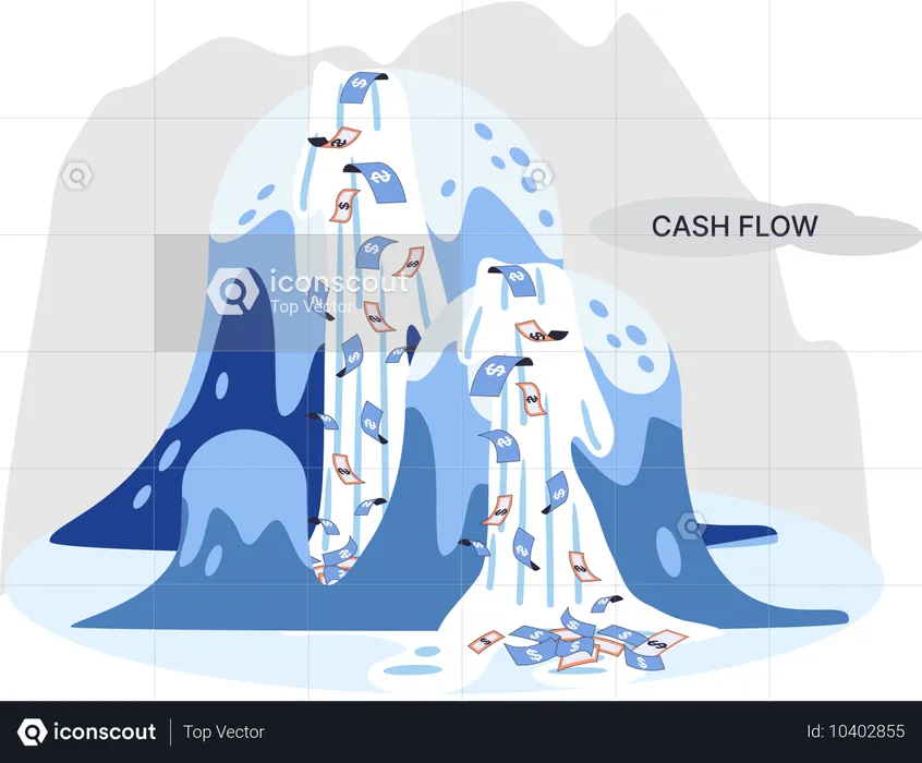 Fluxo de caixa empresarial  Ilustração