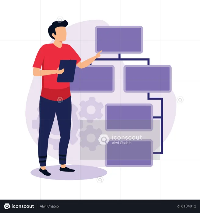 Fluxo de negócios  Ilustração