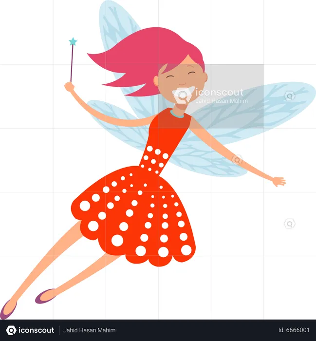 Flying fairy girls with angle wings  Illustration