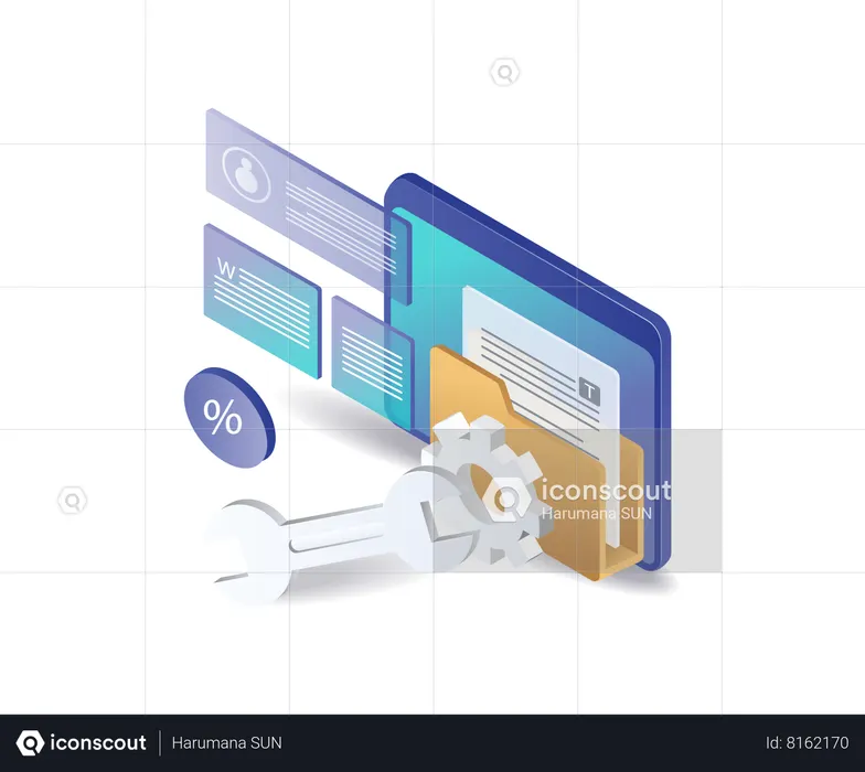 Folder data settings for personal accounts  Illustration