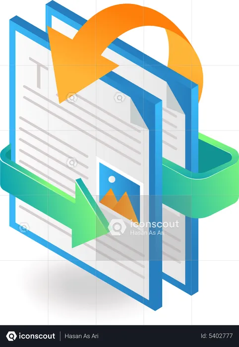 Folder data transfer  Illustration