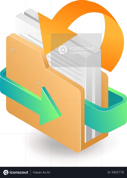 Folder data transfer  Illustration