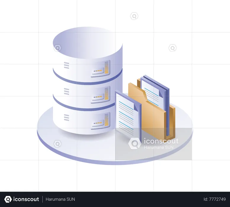 Folder in the database server  Illustration