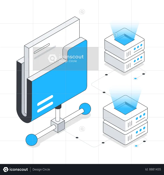 Folder Networking  Illustration