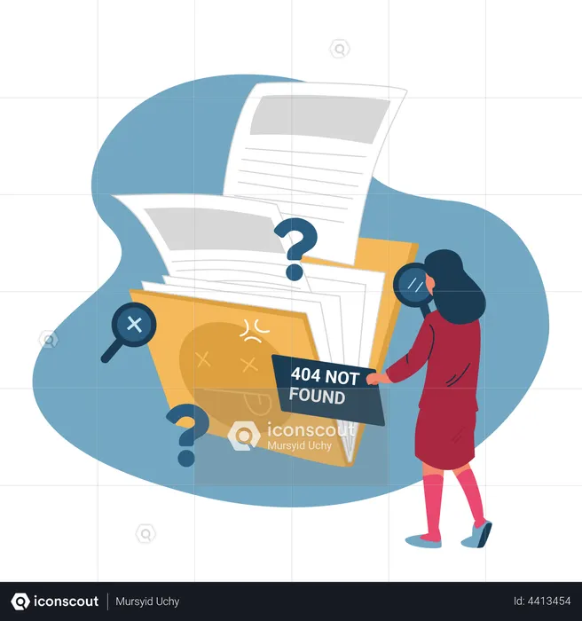 Folder Not Found  Illustration
