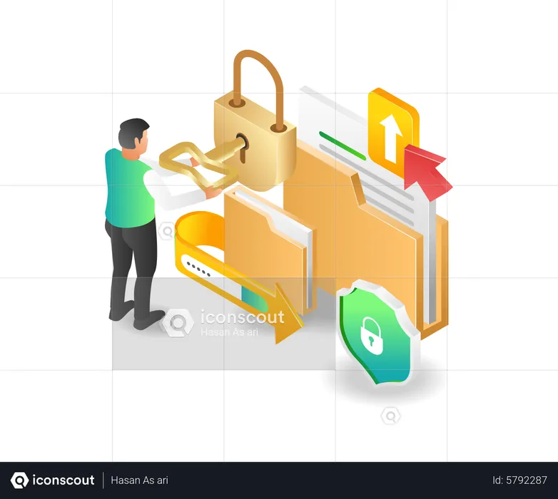 Folder security  Illustration