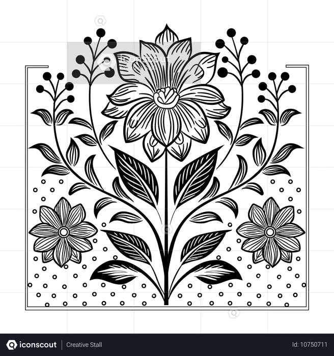 Papier peint à motifs floraux  Illustration