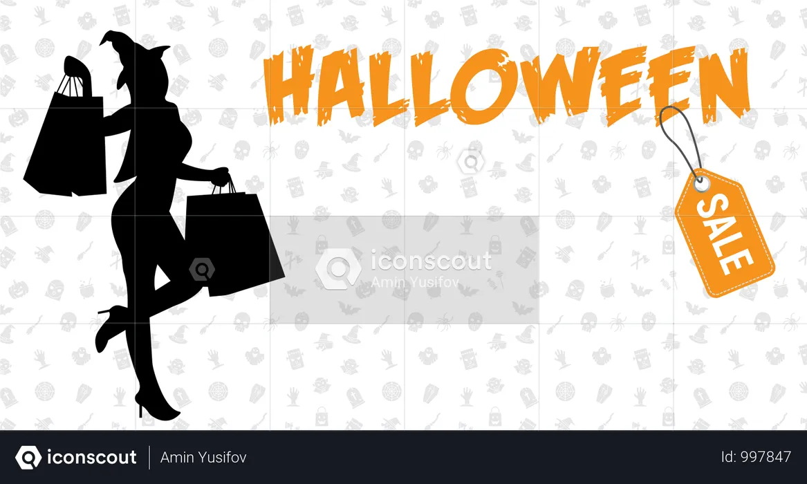 Fondo de venta de Halloween  Ilustración