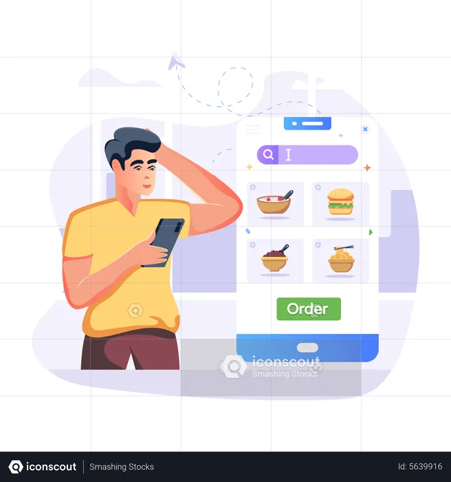 Food App  Illustration