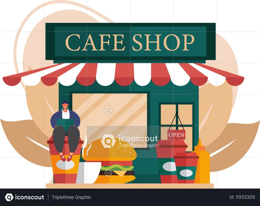 Café alimentaire  Illustration