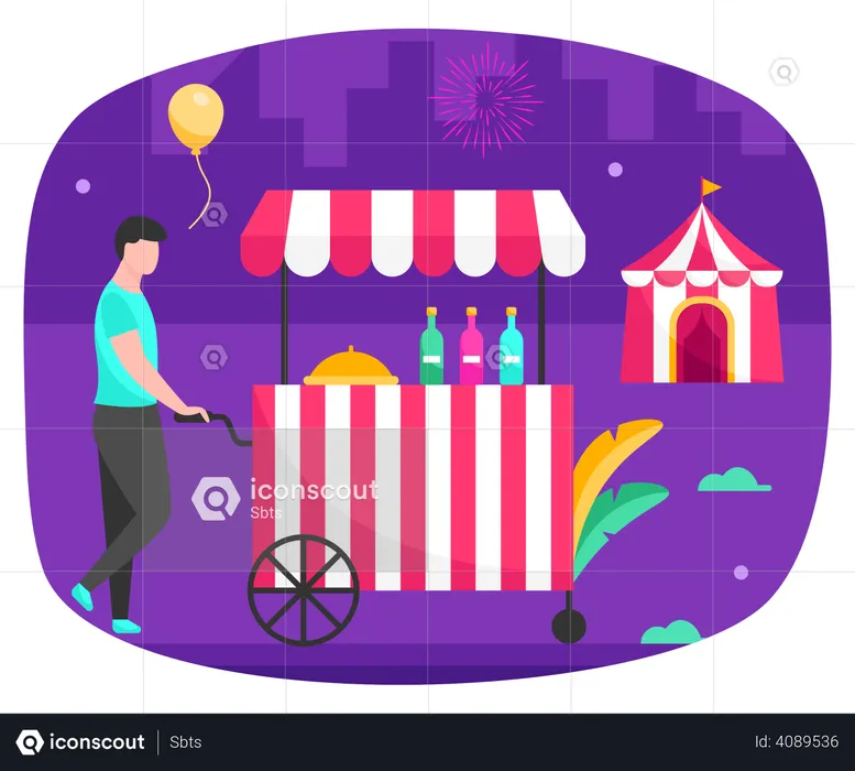 Food cart  Illustration