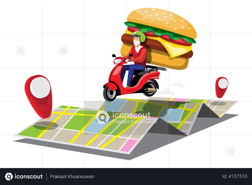 Food Delivery  Illustration