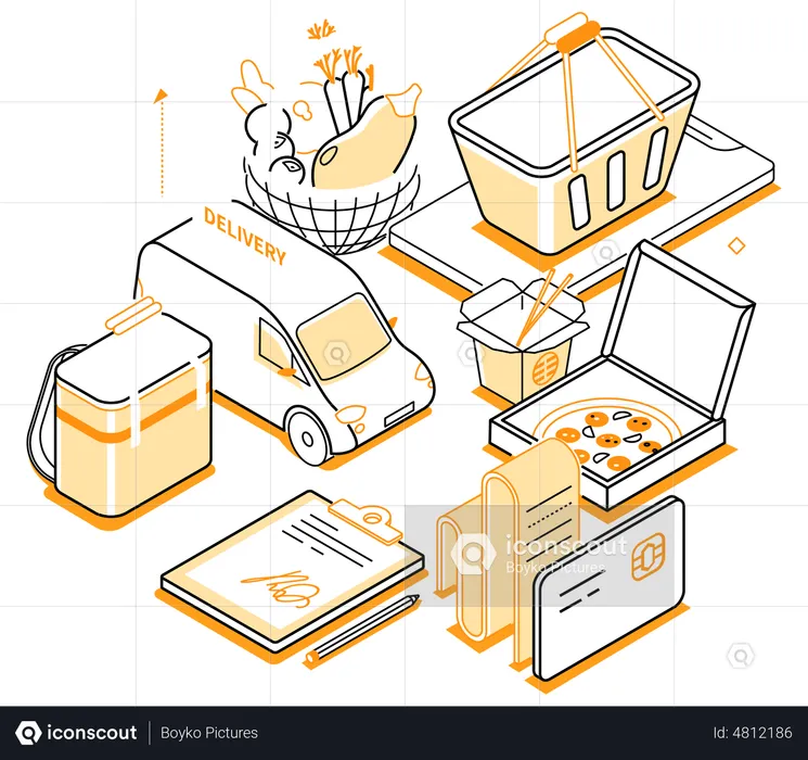 Food delivery  Illustration