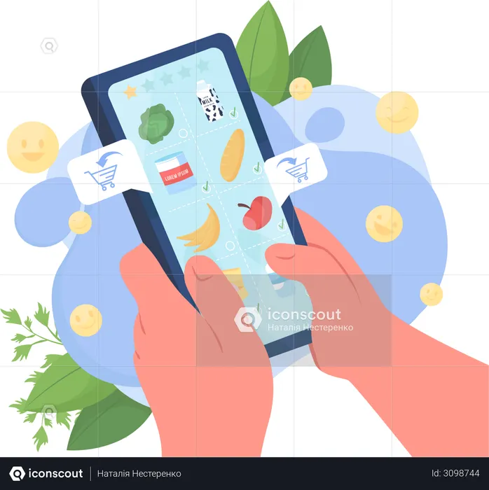 Food delivery application  Illustration