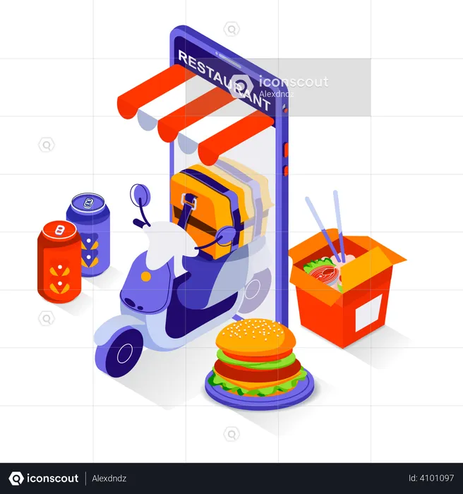 Food Delivery  Illustration